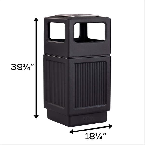 Garbage Can for Indoor and Outdoor Use, Trash Receptacle with Ashtray