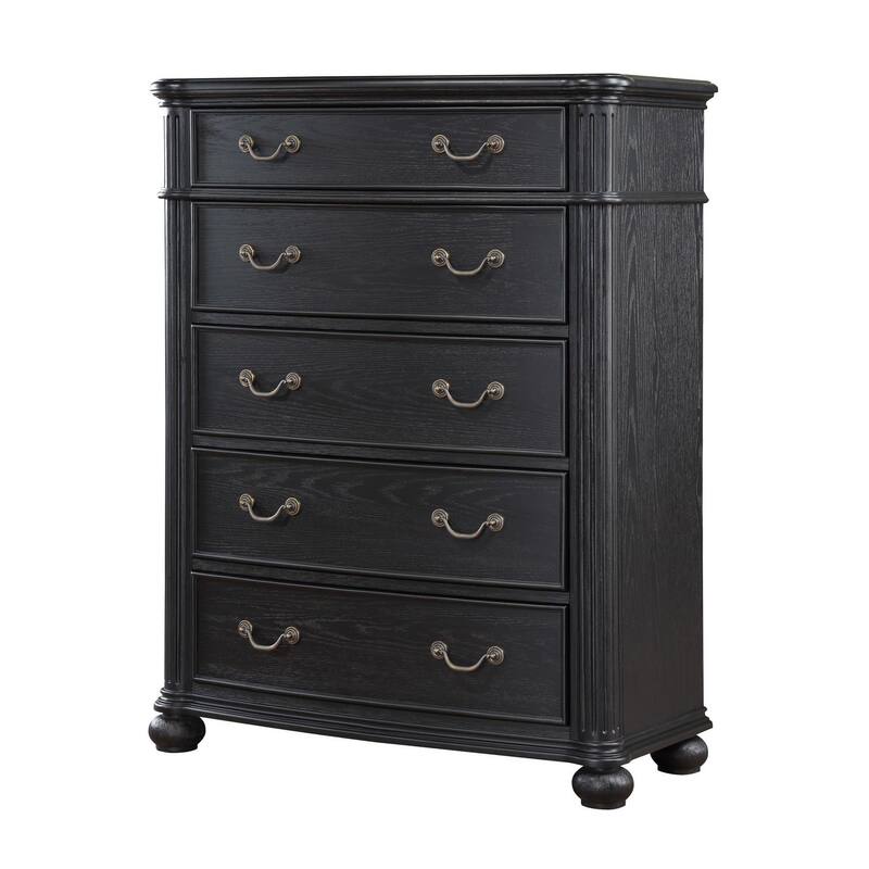 Taylor Black 5-drawer Chest