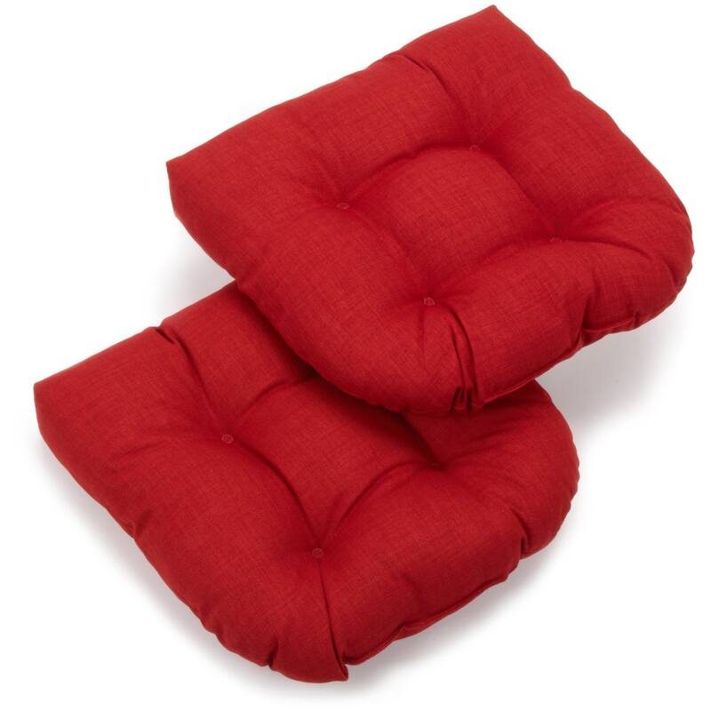 Blazing Needles 19-inch All-weather Patio Chair Cushions (Set of 2) - Paprika