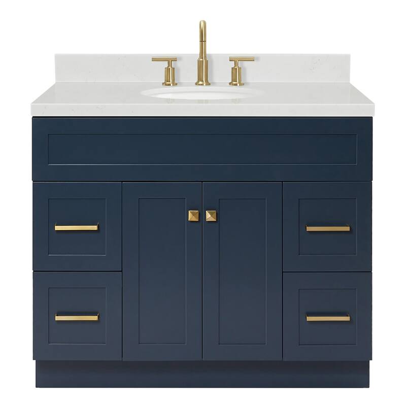 Ariel F042SCQOVO Hamlet 42" Free Standing Single Basin Vanity Set with - Midnight Blue