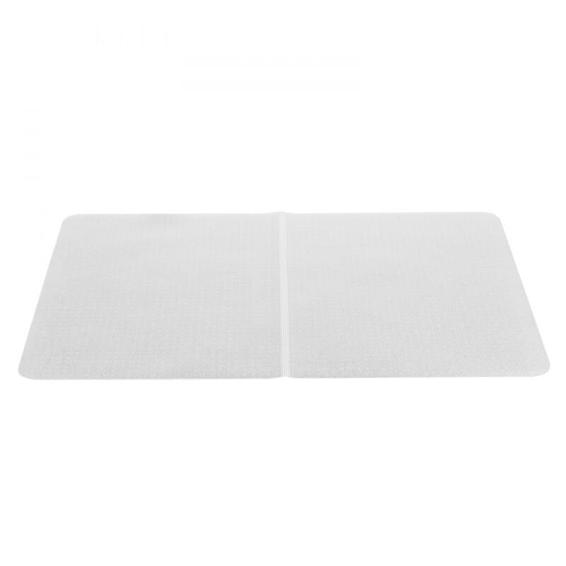 Transparent Frosted PVC Chair Mat 46x60in Non-Slip for Low-Pile Carpet