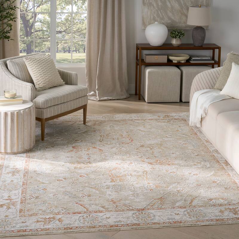 Nourison Asher Indoor only Persian Floral Medallion Area Rug