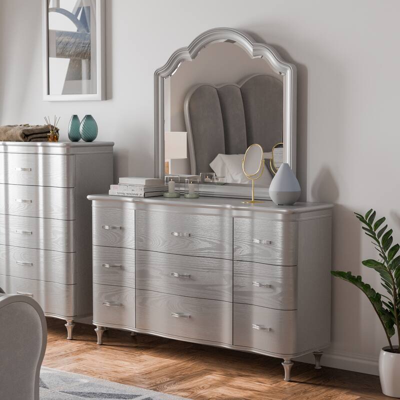 Furniture of America Seabliss Glam Solid Wood 5-Piece Bedroom Set