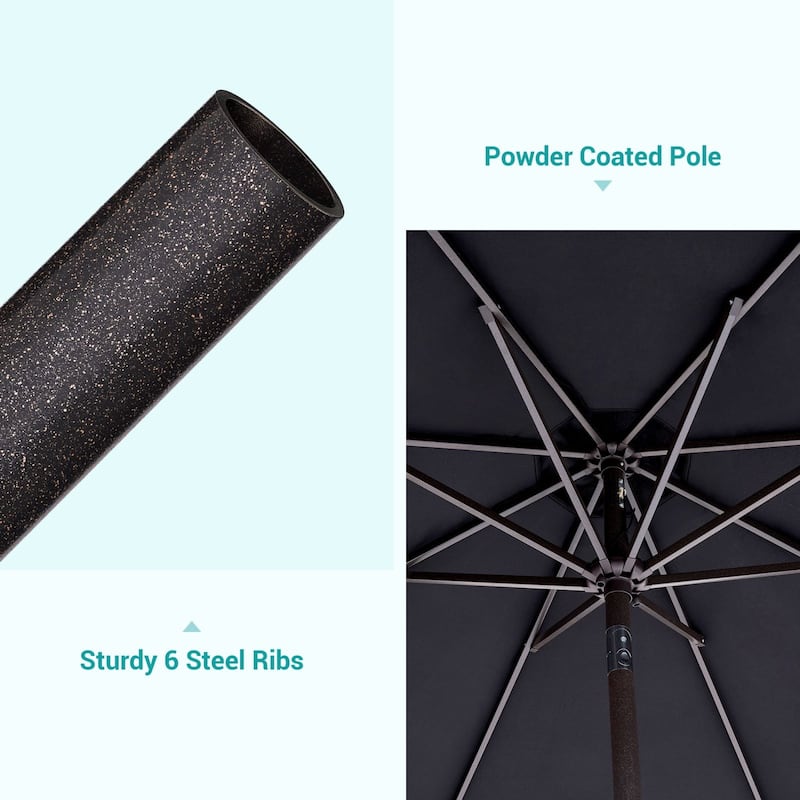 Bonosuki 9ft Patio Umbrella Market Table Umbrella with Tilt and Crank
