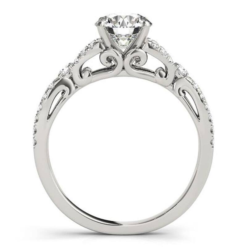 Auriya 14k Gold 1ctw Braided Moissanite and Diamond Engagement Ring 1/4ctw TDW