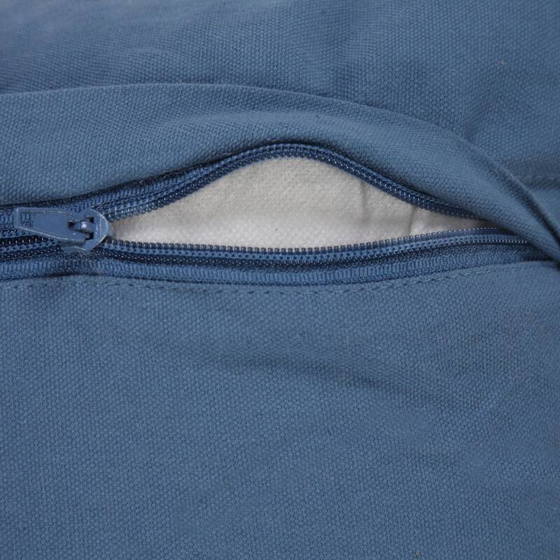 20" Blue Three Dimensional Medallion Design Square Throw Pillow