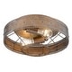 preview thumbnail 3 of 1, Wry Lighting Ferris 2-light Flush Mount in Copper Patina - Copper Patina