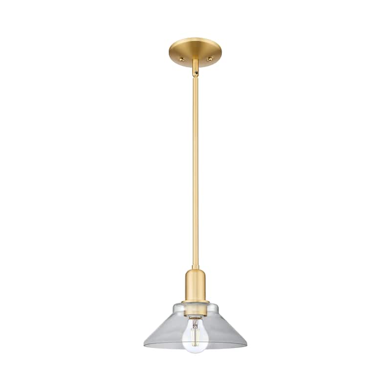 Innovations Lighting Endless Possibilities Arcadia - Orwell - 1 Light 8" Stem Hung Mini Pendant - Clear/Satin Gold