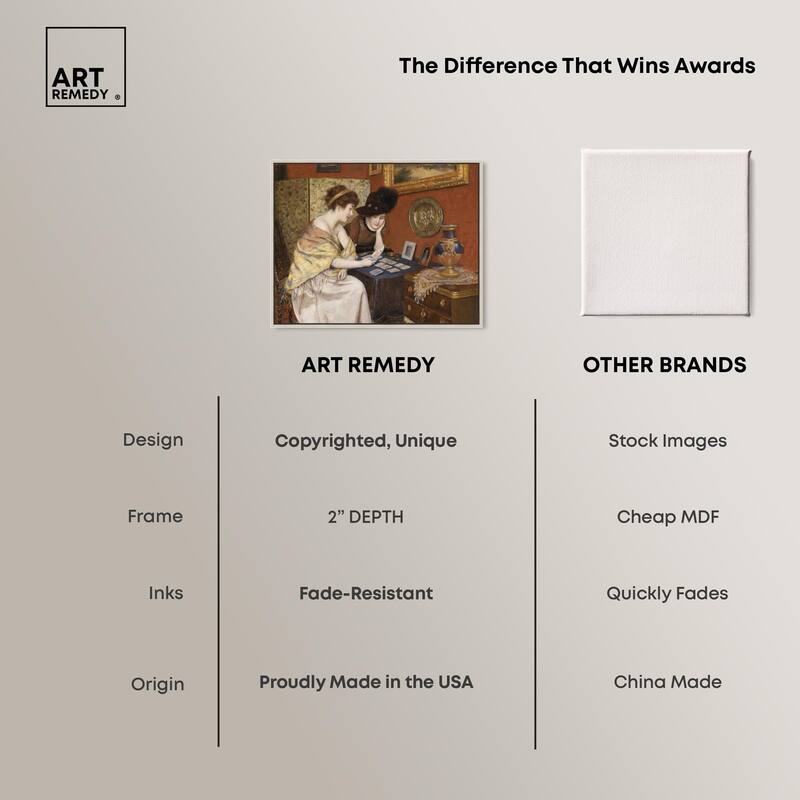 Reading the Cards Canvas by Art Remedy