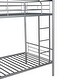 preview thumbnail 9 of 12, Silver Twin over Twin Metal Bunk Bed with Fence and Ladder for Kids