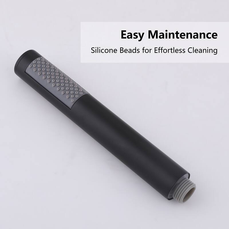 2-Handle 2-Hole Freestanding Tub Faucet with Hand Shower in Black/Gold