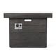preview thumbnail 33 of 41, Dakota Magnesium Oxide Square Gas Fire Pit by Christopher Knight Home