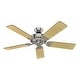 preview thumbnail 8 of 25, Hunter Fan Studio Series 52" Ceiling Fan with 4-Light LED Light Kit, Pull Chain - Timeless, Traditional