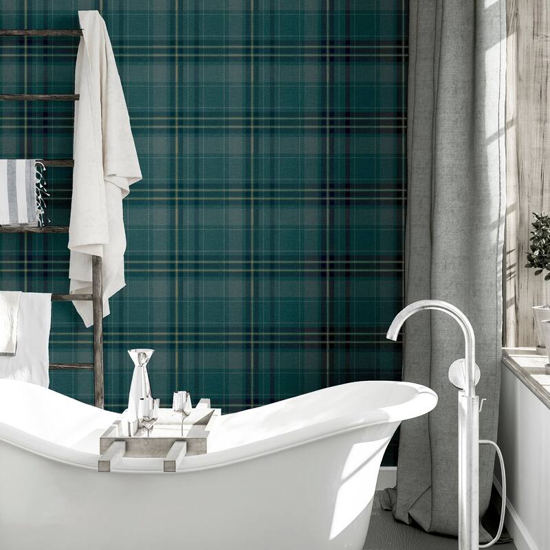 Arthouse Earl Dark Green Tartan Wallpaper