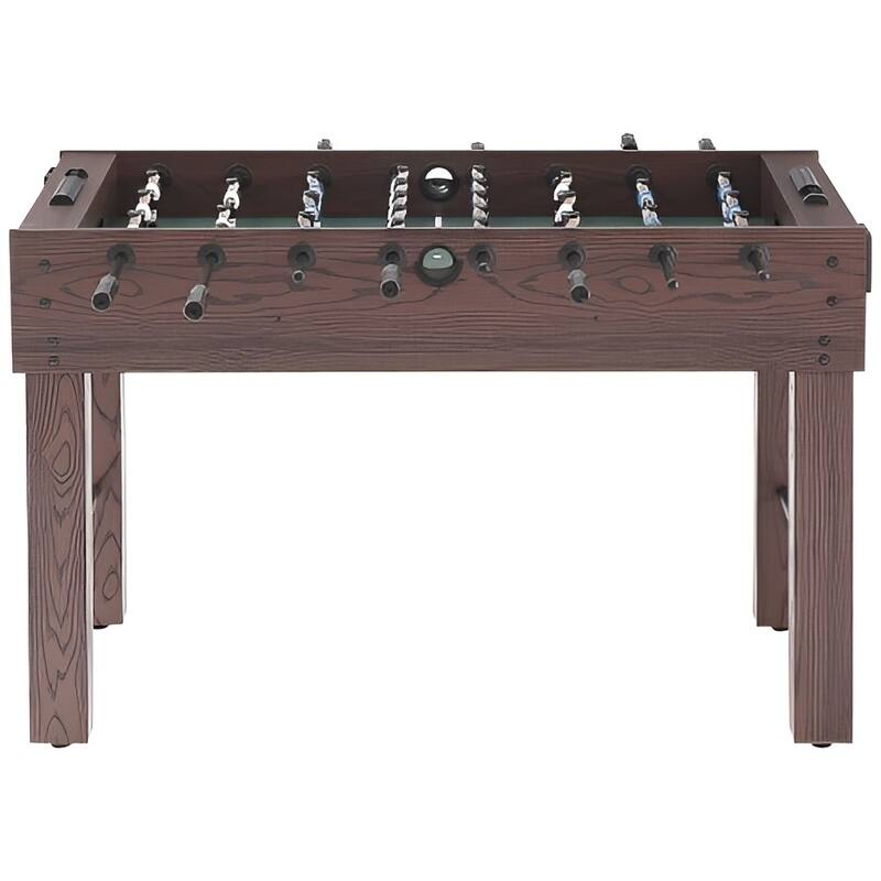 Black-Brown MDF Foosball Table with Cup Holders and Scorekeeper - 54” L x 29” W x 34.6” H