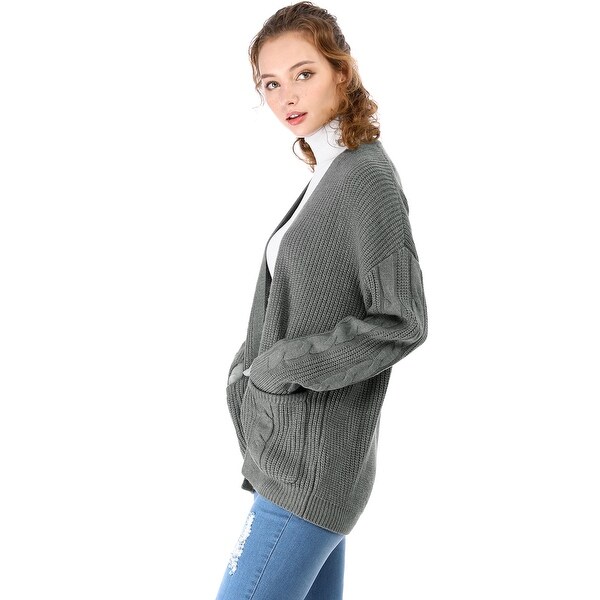 womens gray cardigan sweaters