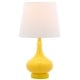 preview thumbnail 1 of 3, SAFAVIEH Kids Lighting 18-inch Amy Yellow Mini Gourd Table Lamp - 9"x9"x17.5" - 9" x 9" x 17.5"