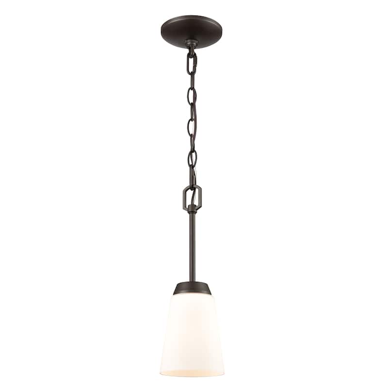 Winslow 5-inch Wide 1-Light Mini Pendant in Oil Rubbed Bronze - 5in W x 5in D x 14.5in H - Oil Rubbed Bronze