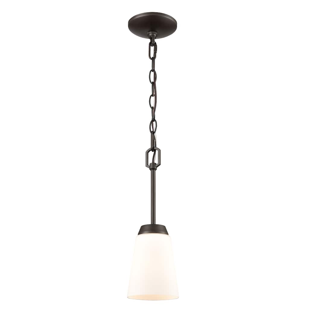 Winslow 5-inch Wide 1-Light Mini Pendant in Oil Rubbed Bronze - 5in W x 5in D x 14.5in H