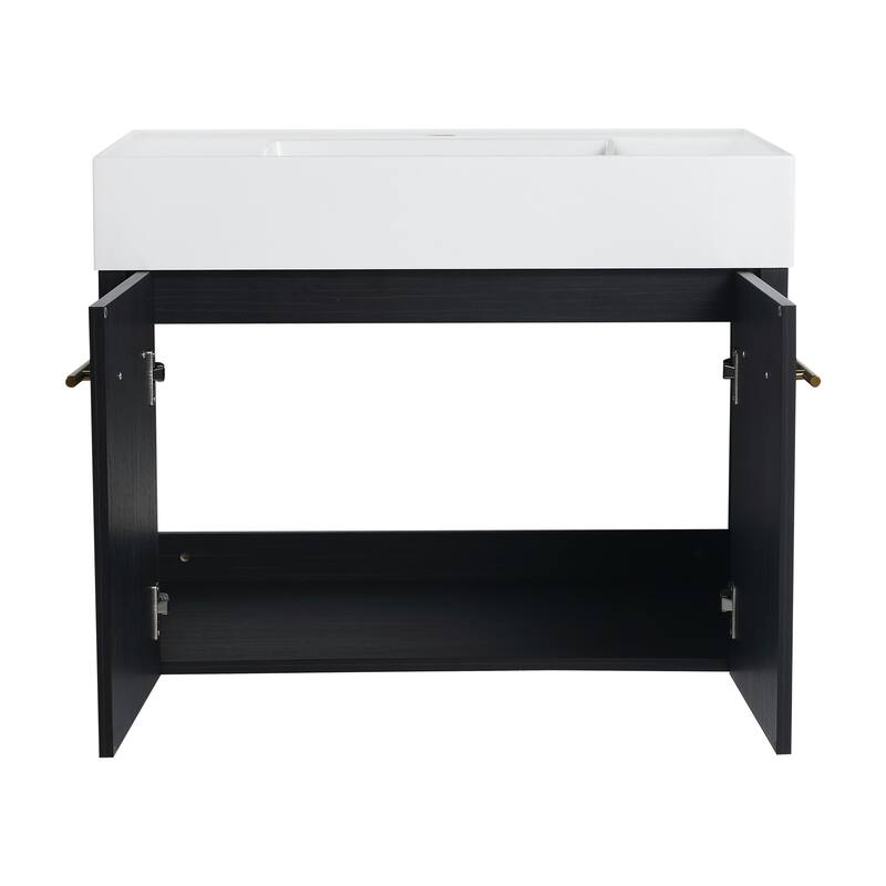 Wall-Mounted Bathroom Vanity with Sink