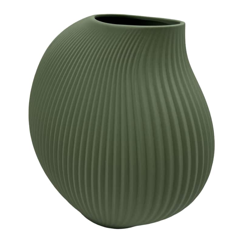 7 Inch Wide Modern Ceramic Vase for Flowers