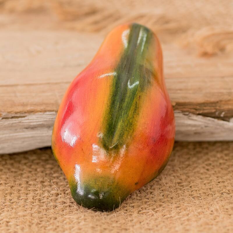 Novica Handmade Natures Papaya Wood Magnet