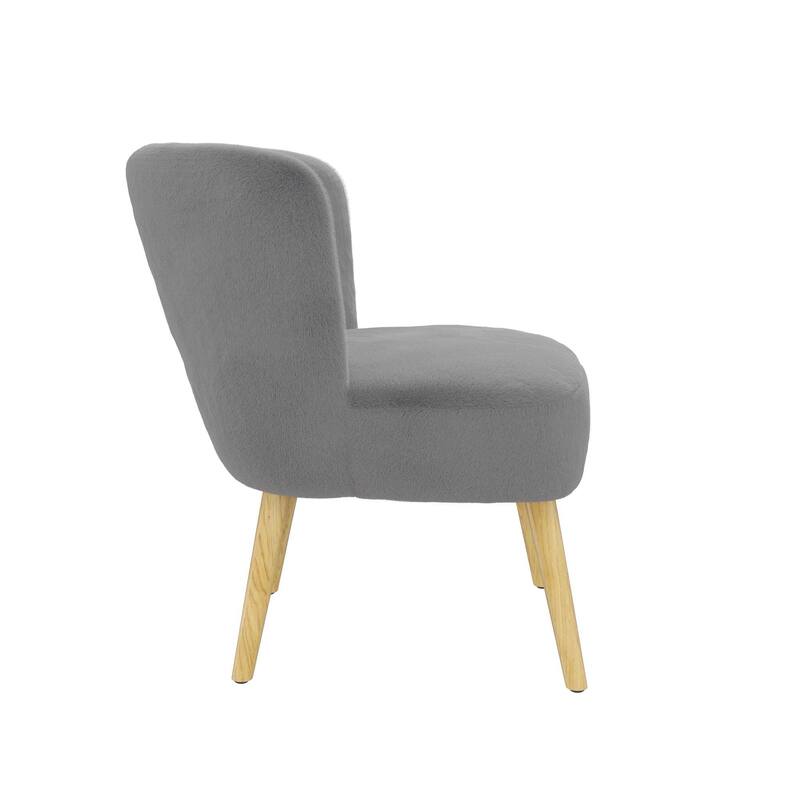 Avenue Greene Eden Boucle Kids Accent Chair with Natural Legs