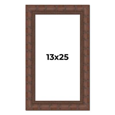 13x25 Frame Pewter Solid Wood Picture Frame Width 1.625 Inches | Interior Frame Depth 0.6875 Inches