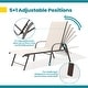 preview thumbnail 42 of 52, Pellebant Outdoor Lounge Chair Aluminum Adjustable Backrest with Side Table