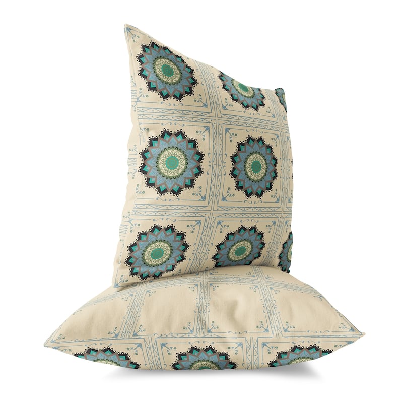Amrita Sen Twilight Blossom Indoor Outdoor Pillow with Zip