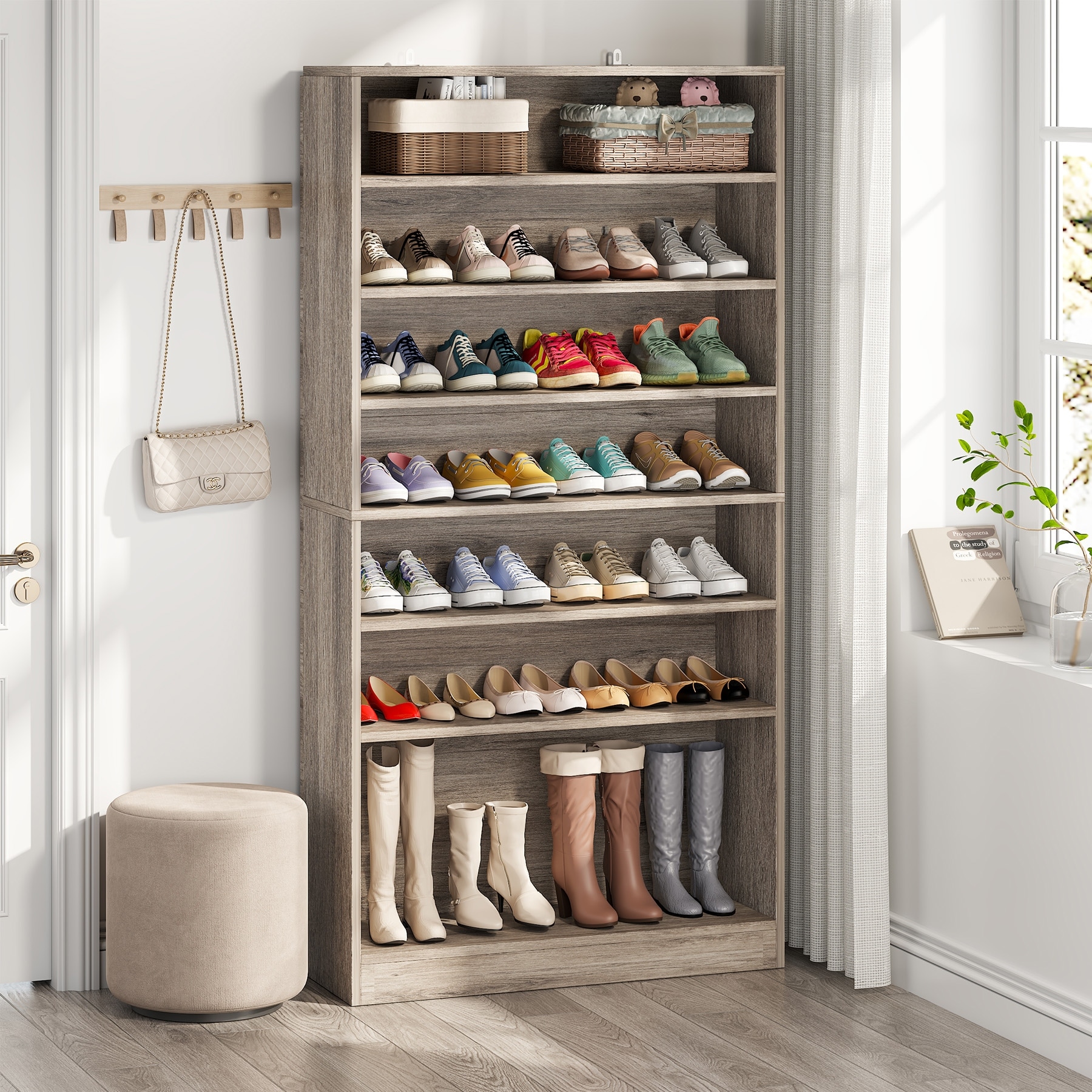 Slipper stand with 2025 cover