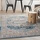 preview thumbnail 20 of 23, Nourison Concerto Vintage Blue Distressed Medallion Area Rug 3'9" x 5'9" - Ivory Blue
