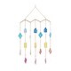 preview thumbnail 1 of 5, The Novogratz Multi Colored Metal Indoor Outdoor Geometric Windchime with Stained Glass