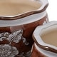 preview thumbnail 17 of 80, Decorative Floral Ceramic Chinoiserie Round Planter - Set of 2