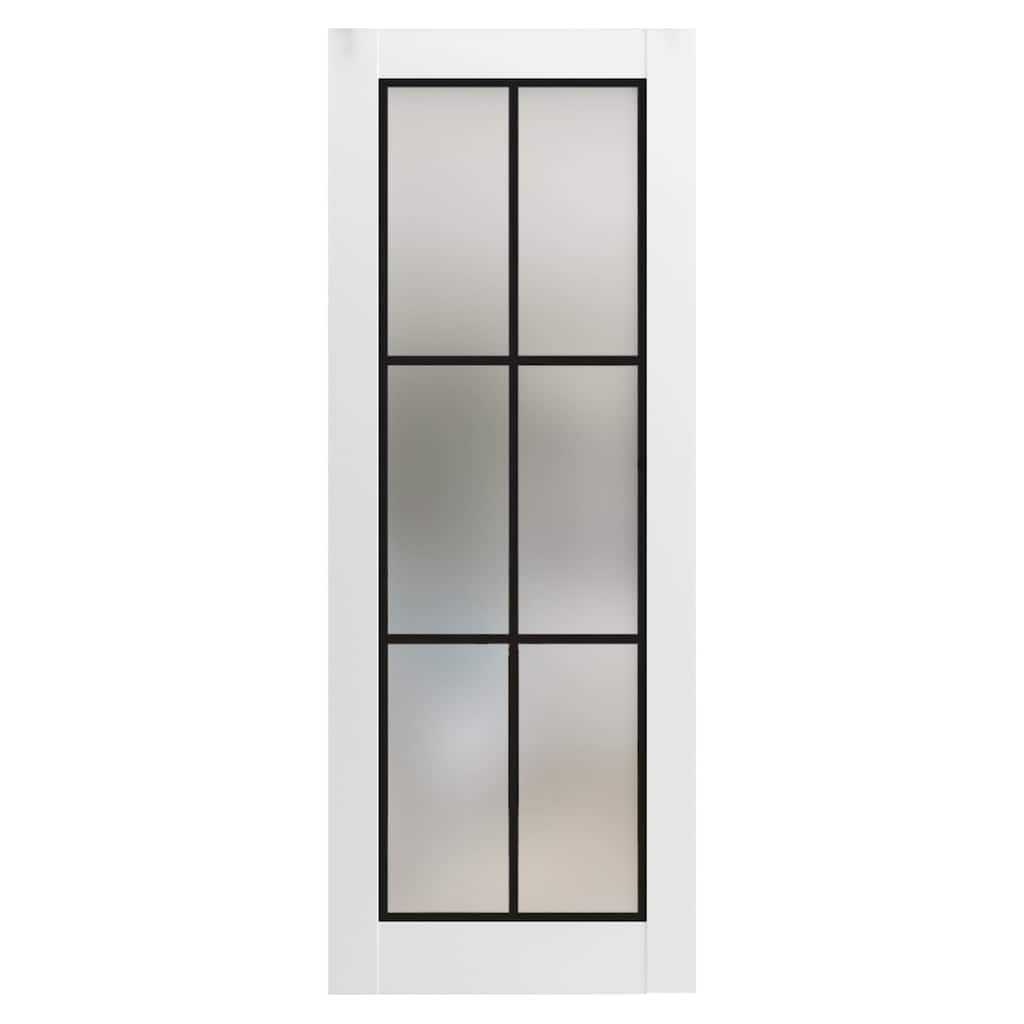 Slab Barn Door Panel 18 x 80 Planum 2122 White Silk Sturdy Finished