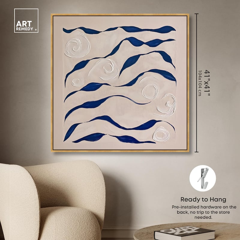 Acrylic Waves Canvas by Art Remedy