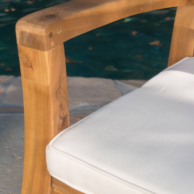 Christopher Knight Home - Avalon Outdoor 3-piece Acacia Wood Chat Set with Hourglass Wicker Table