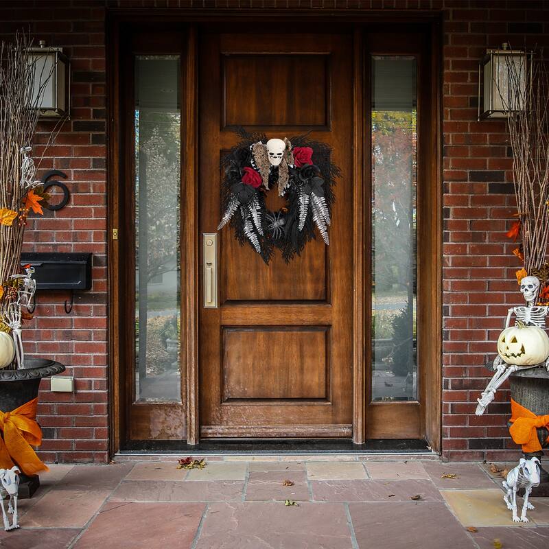 Halloween Wreath for Front Door Decor - N/A
