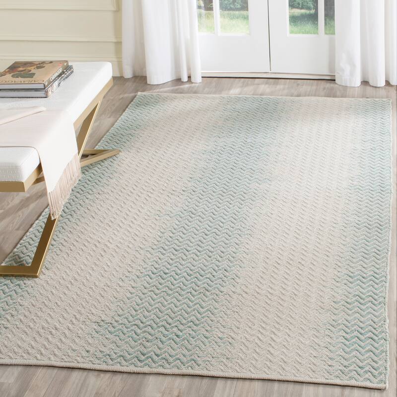 SAFAVIEH Handmade Flatweave Kilim Eszter Cotton Rug - 8' x 10' - Light Green/Ivory