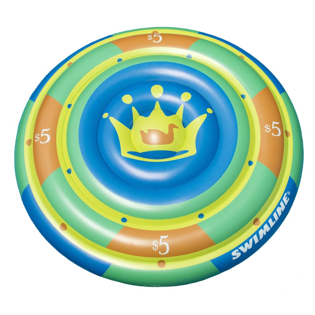 Inflatable High Roller Chip Island Lounge Pool Float Ages 13 and Up 60"