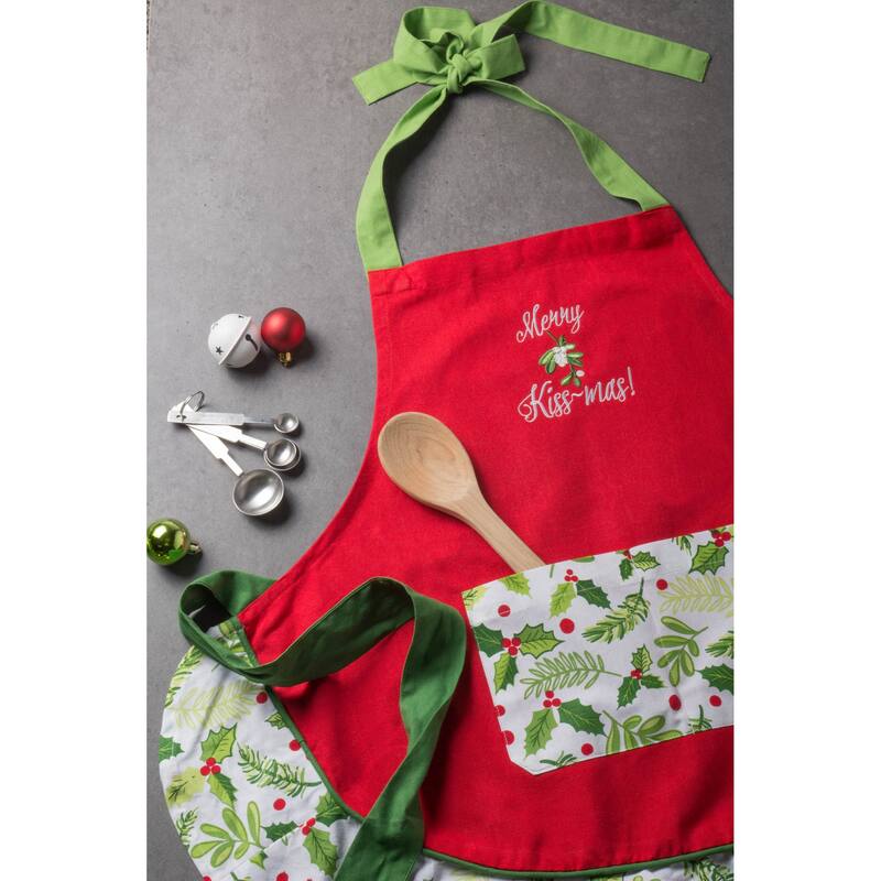 Design Imports Christmas Plaid Chef Kitchen Apron
