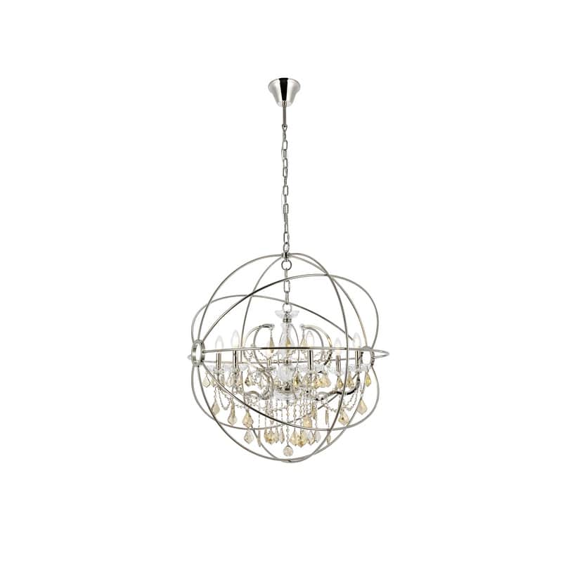 Royce Edge 6-Light Polished Nickel Chandelier