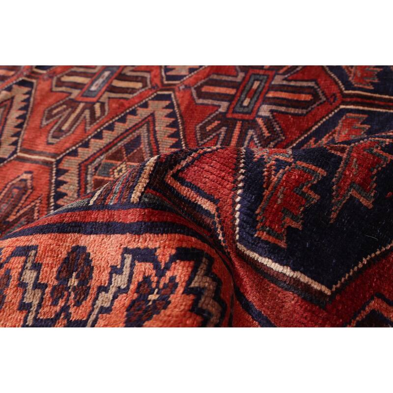 ECARPETGALLERY Hand-knotted Melis Vintage Dark Red Wool Rug - 5'3 x 6'4