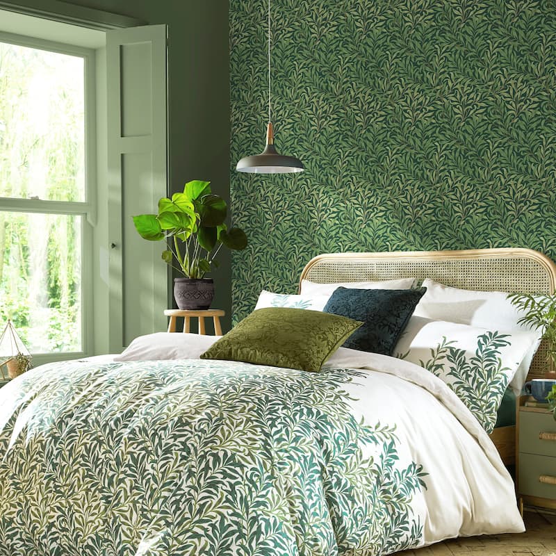 William Morris Willow Bough Deep Green Wallpaper