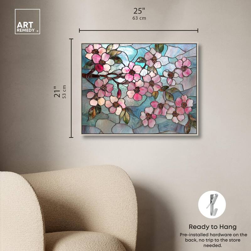 Shimmering Spring Blossoms II Canvas by Art Remedy