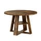 preview thumbnail 28 of 28, Farmhouse 43" Round Dining Table with Sturdy Wooden Pedestal, Built-in Storage Shelf