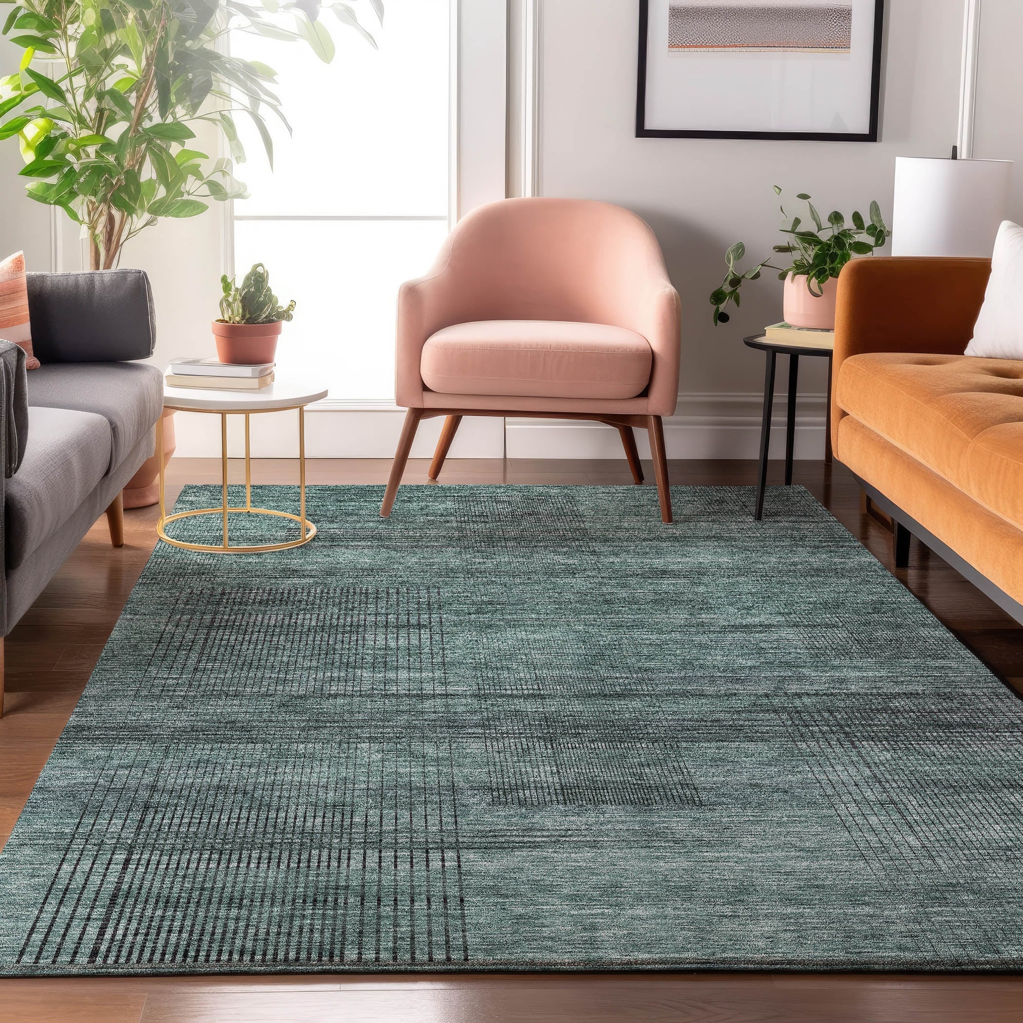 Premium Washable Super Soft Solid Hatches Mayfield Rug