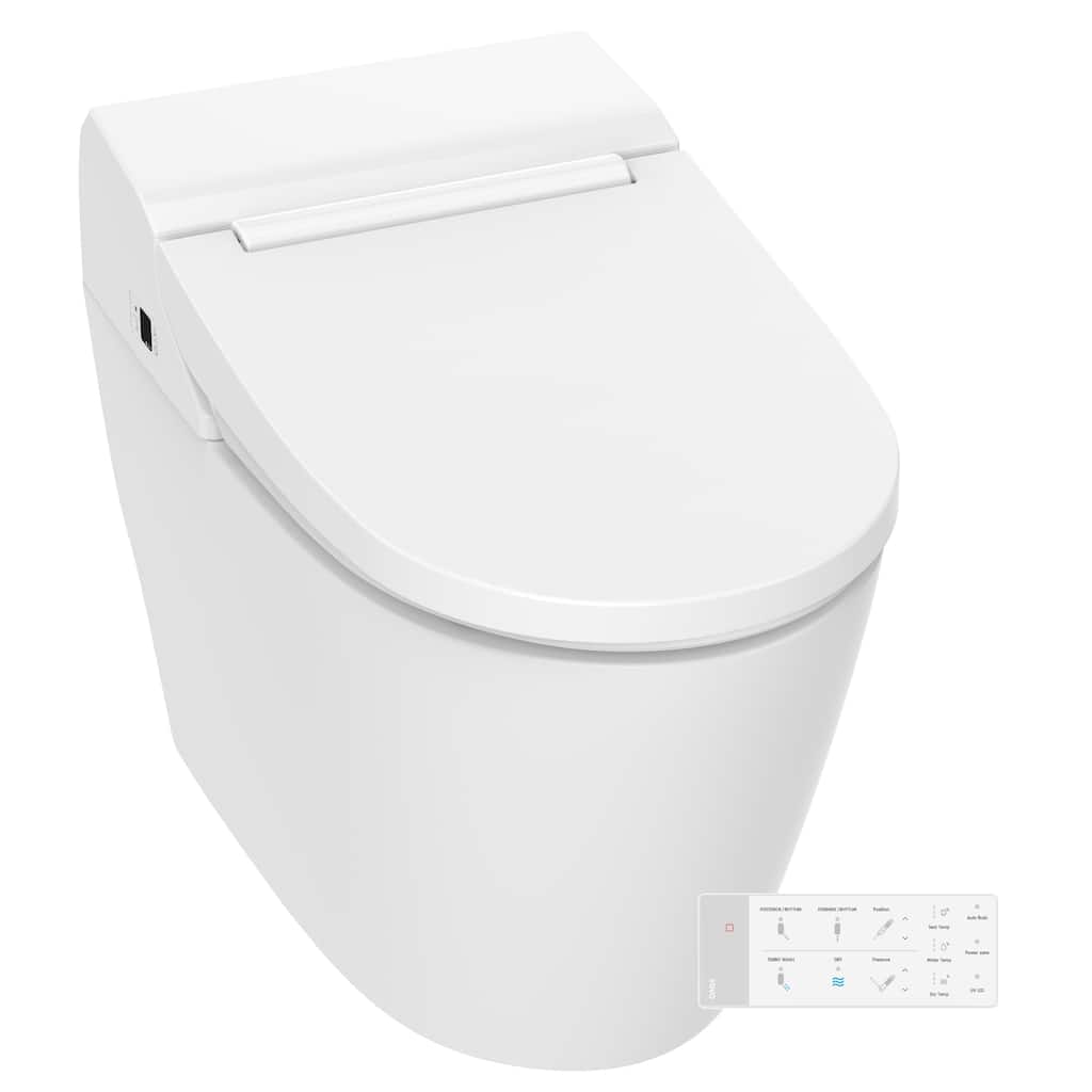 VOVO STYLEMENT Tankless UV LED Sterilization Smart Toilet in White - N/A