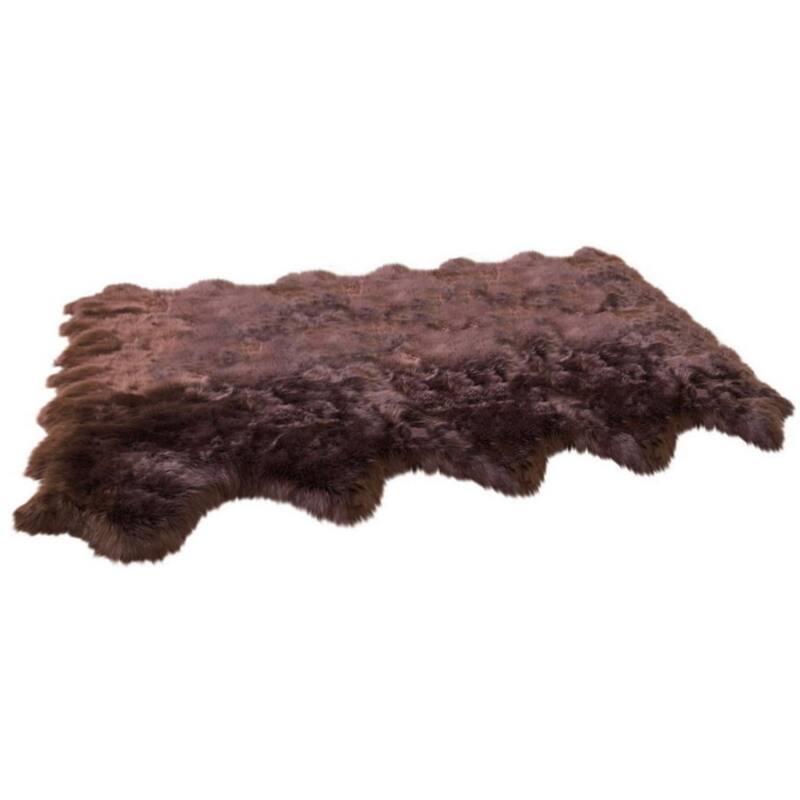 Dynasty Natural 10-pelt Luxury Long Wool Sheepskin Shag Rug