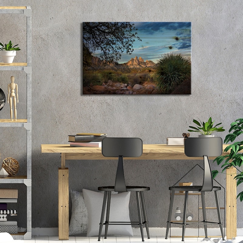 Organ Mountains Near Las Cruces, New Mexico I Print On Wood by Tim Fitzharris - Multi-Color